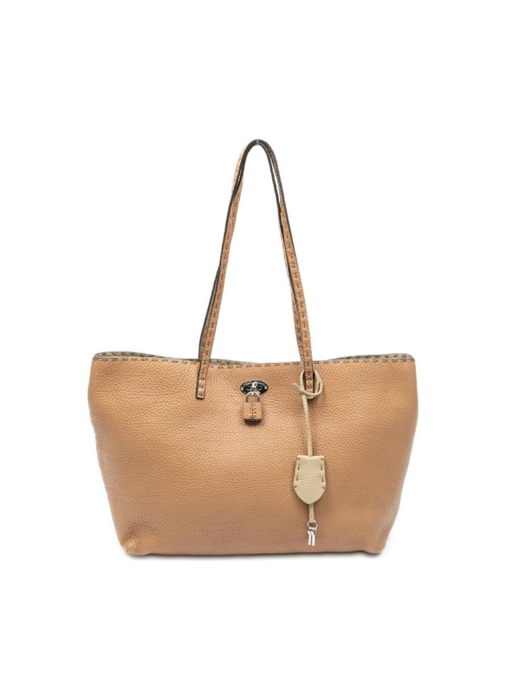 Fendi Carla Tote Brown Selleria Leather